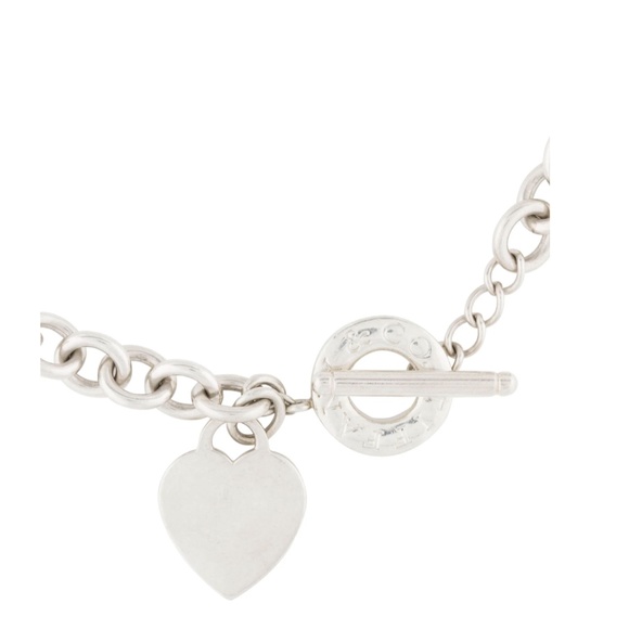 Vintage Tiffany & Co. Heart Toggle Necklace 17” - Picture 2 of 8